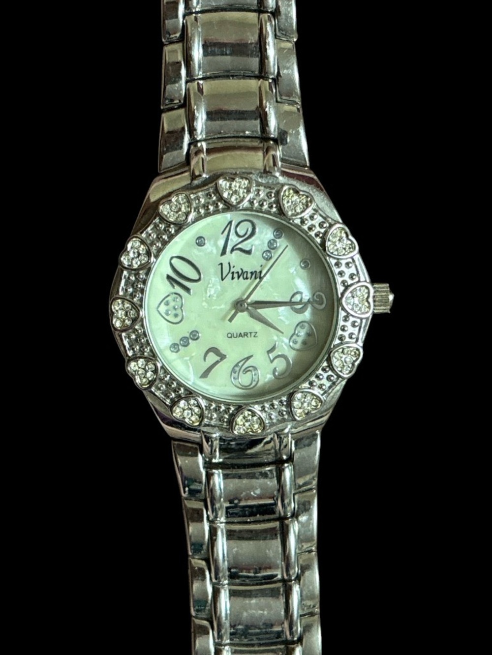 Silver Crystal Bezel Women's Bracelet Watch